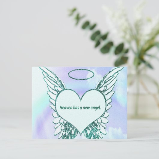 De hemel heeft een nieuwe engel briefkaart (Staand voorkant)