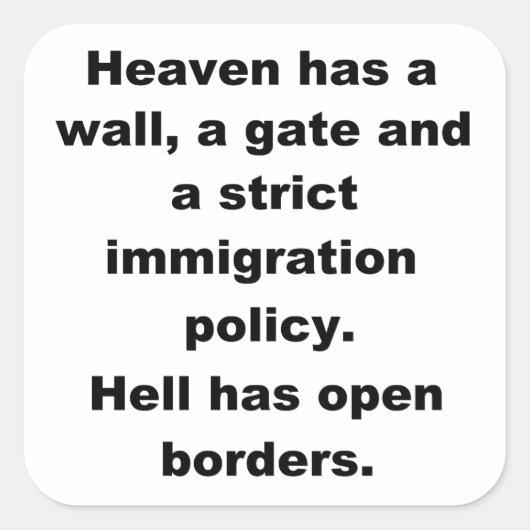 De hemel heeft een populaire muur vierkante sticker (Voorkant)