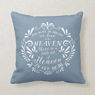 De hemel in ons huis, Blue Memorial Foto Kussen