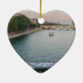 De hemel in Parijs met liefdessluizen is heerlijk Keramisch Ornament (Achterkant)