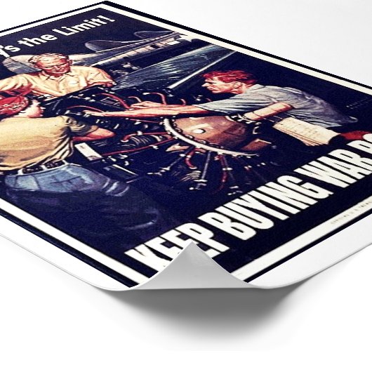 De hemel is de grens, blijf oorlogsobligaties kope poster (Hoek)