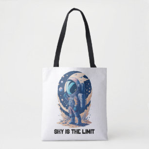 De hemel is de grens met astronaut tote bag