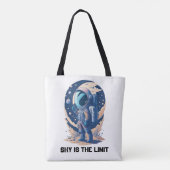 De hemel is de grens met astronaut tote bag (Achterkant)