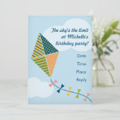 De hemel is de grens. partijuitnodiging kaart (Staand voorkant)