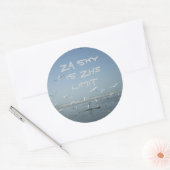 De hemel is de grens ronde sticker (Envelop)