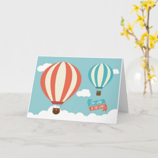 DE HEMEL IS DE LIMIET - GELUKWENS MET JE AFSTUDERE KAART (Gele Bloem)