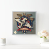 "De hemel is de limiet" Vierkante Klok (Huis)