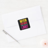 De hemel is de limiet | Vrouwenrechten Geel Rood Vierkante Sticker (Envelop)