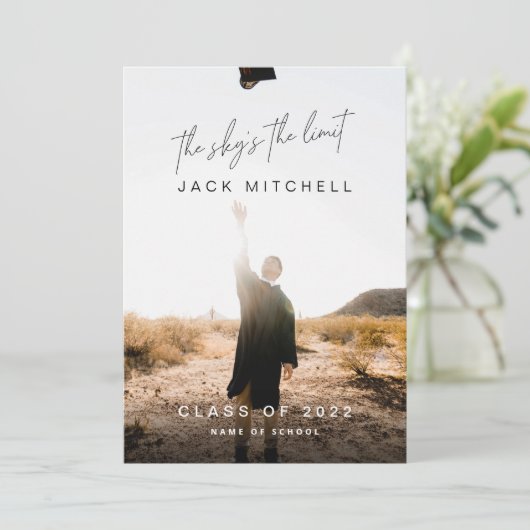 De hemel is de limietklasse van 2022 Afstuderen Fo Aankondiging (Staand voorkant)