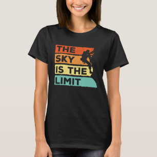 De hemel is de limietrots die de rotsklimmer van d t-shirt