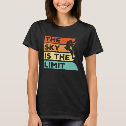 De hemel is de limietrots die de rotsklimmer van d t-shirt (Voorkant)