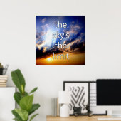 De hemel is de Motivatie Limit Sunrise Poster (Thuiskantoor)