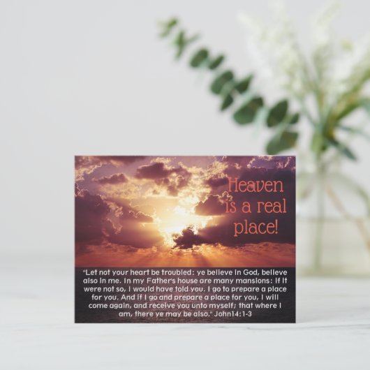 De hemel is een echte plek! John 14: Bijbel van 1- Briefkaart (Staand voorkant)