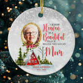 De hemel is een prachtige plek moeder foto gedenkt keramisch ornament