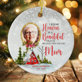 De hemel is een prachtige plek moeder foto gedenkt keramisch ornament