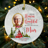 De hemel is een prachtige plek moeder foto gedenkt keramisch ornament