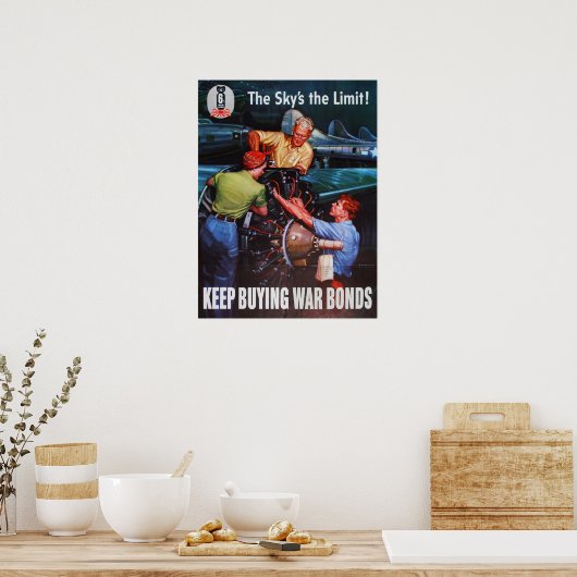 De hemel is het Limit Poster. Poster (Keuken)