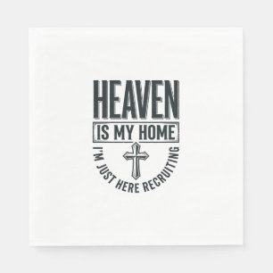 De Hemel Is Mijn Thuis Christelijk Wervings T-Shir Servet