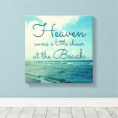 DE HEMEL LIJKT EEN BEETJE DICHTERBIJ HET STRAND CANVAS AFDRUK (Insitu (Houten vloer))