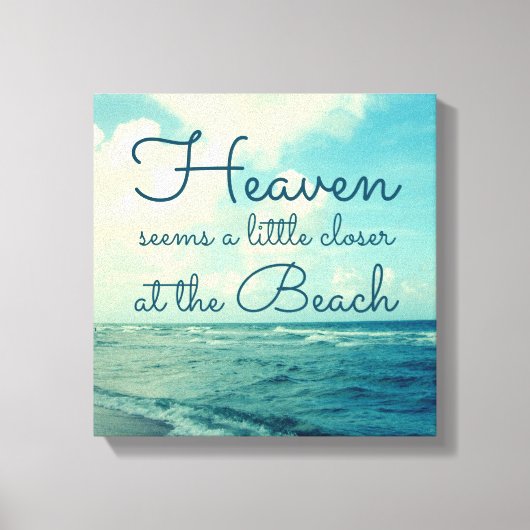 DE HEMEL LIJKT EEN BEETJE DICHTERBIJ HET STRAND CANVAS AFDRUK (Voorkant)