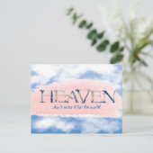 De Hemel, mis het niet voor de Wereld-Christelijk Briefkaart (Staand voorkant)