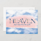 De Hemel, mis het niet voor de Wereld-Christelijk Briefkaart (Voorkant / Achterkant)