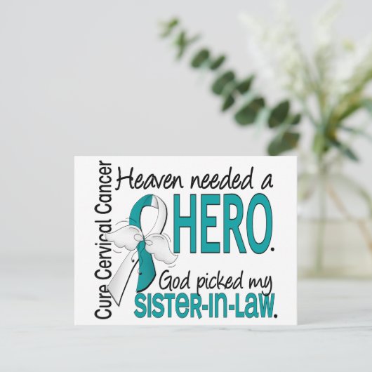 De hemel Nodig Schoonzuster van Kanker van de Held Briefkaart (Staand voorkant)