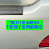 De hemel opwarmt bumpersticker (Op auto)