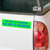 De hemel opwarmt bumpersticker (Op Truck)