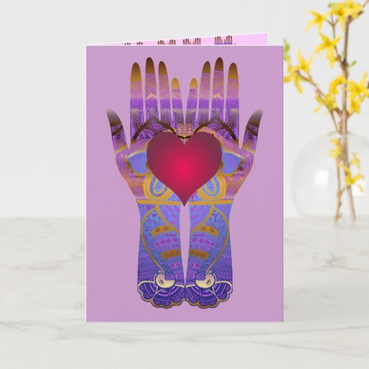 De hemel overhandigt Lege Kaart (Gele Bloem)