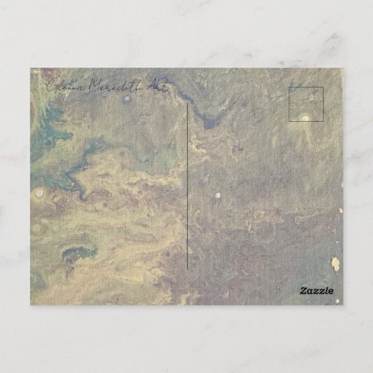 De hemel schreeuwt briefkaart (Achterkant)