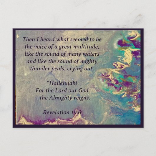 De hemel schreeuwt briefkaart (Voorkant)