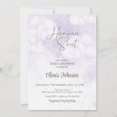 De Hemel stuurde Baby shower Paarse Kaart (Voorkant)