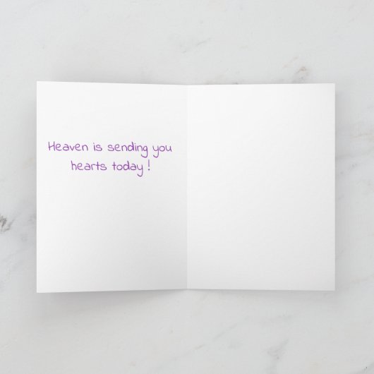 De hemel stuurt je vandaag het hart. kaart (Binnen)