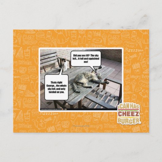 De hemel valt briefkaart (Voorkant)