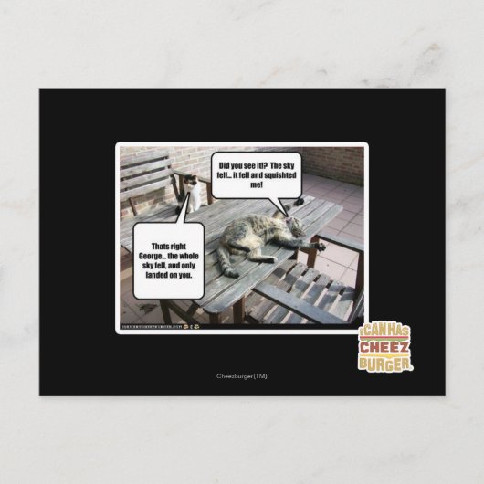 De hemel valt briefkaart (Voorkant)