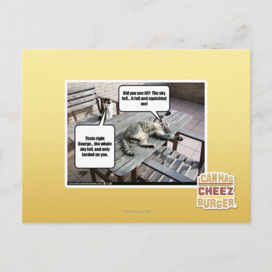 De hemel valt briefkaart (Voorkant)