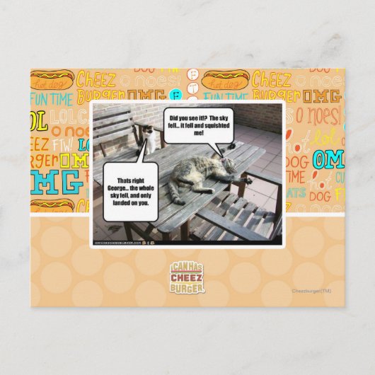 De hemel valt briefkaart (Voorkant)