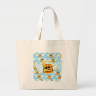 De Hemel van de cheeseburger Grote Tote Bag