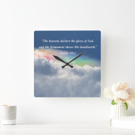De hemel verklaart Ps. 19:1 Vierkante Klok