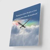 De hemel verklaart Ps. 19:1 Vierkante Klok (Hoek)