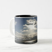 De hemel verklaart uw glorie tweekleurige koffiemok (Voorkant links)