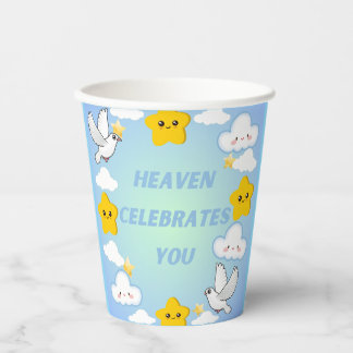 De hemel viert jou christen papieren bekers