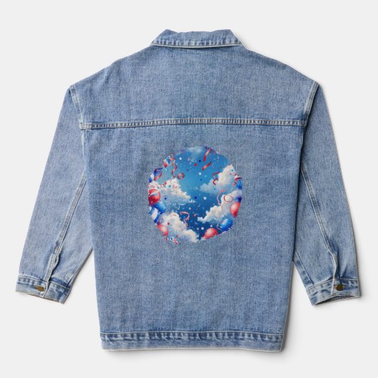 De hemel vol vrijheid denim jacket (Achterkant)