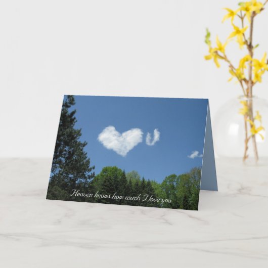 De hemel weet hoeveel liefde van I u Kaart (Gele Bloem)