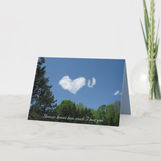 De hemel weet hoeveel liefde van I u Kaart (Voorkant)