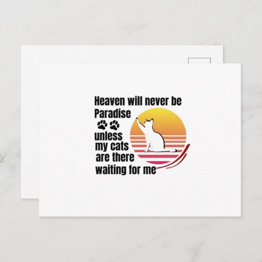 De hemel zal nooit het Paradijs zijn tenzij mijn k Briefkaart (Voorkant / Achterkant)