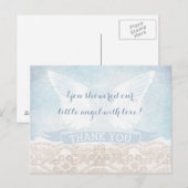 De Hemel zond dank u nota Baby shower Communie Briefkaart (Voorkant / Achterkant)