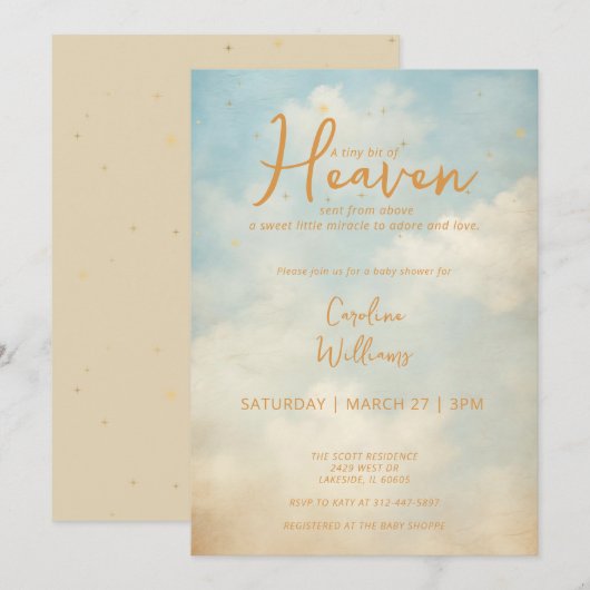 De Hemel Zond Goud Genderneutraal Religieus Kaart (Voorkant / Achterkant)