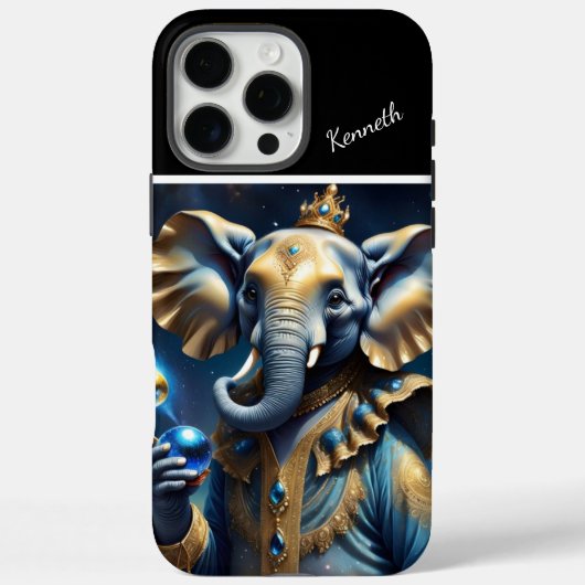 De hemelbol van de koninklijke olifant Case-Mate iPhone case (Achterkant)